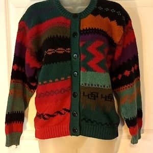 Women's  multi colored cotton sweater